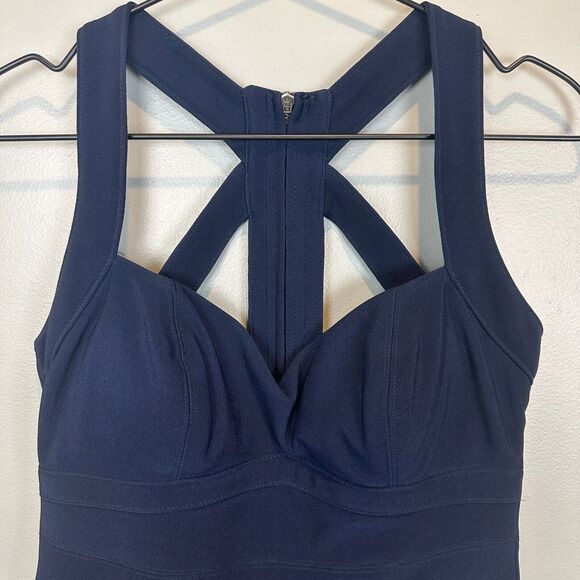 Nwt Macy's City Triangles Navy Bodycon Dress Womens Size 5 - Picture 2 of 7